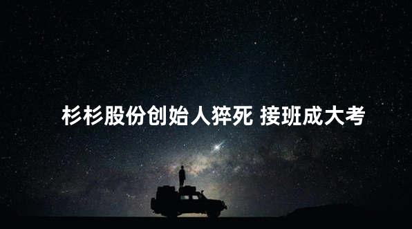 杉杉股份创始人猝死 接班成大考